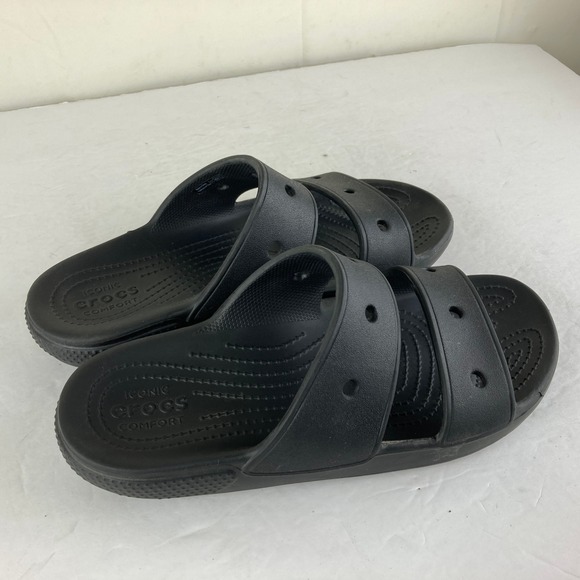 Crocs Classic Slide Sandal Black Women Sz 9 Mens 7 Comfort Slip On - Picture 4 of 6
